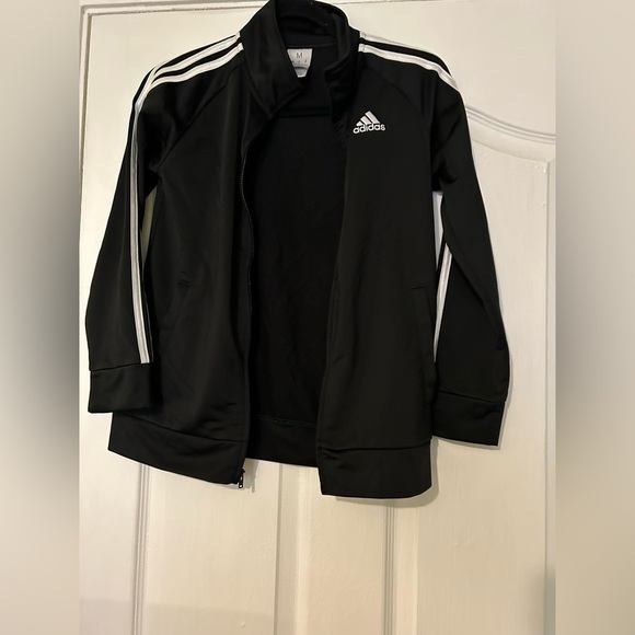 Adidas unisex Athletic Sport Tricot Bomber Jacket, Black Big Kid M 10/12 - Picture 6 of 11
